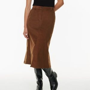 Aritzia color cognac Miko Corduroy Skirt size 0